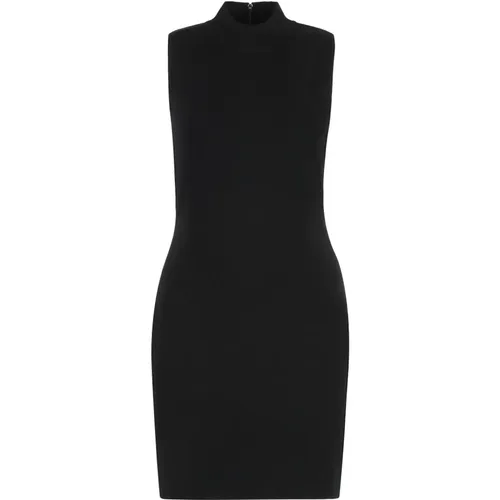 Gerippter Kragen Strickkleid , Damen, Größe: L - Michael Kors - Modalova