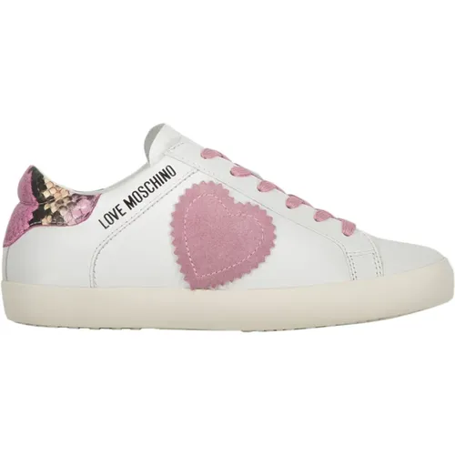 Sneakers mit Kontrastdetails , Damen, Größe: 35 EU - Love Moschino - Modalova