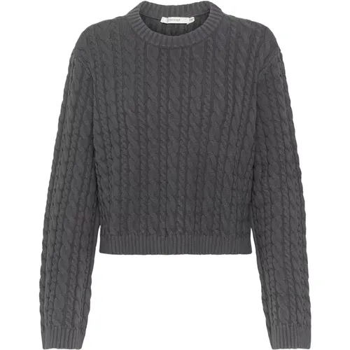 Pinstripe Cropped Sweater , female, Sizes: M, L, S, XL - Gestuz - Modalova