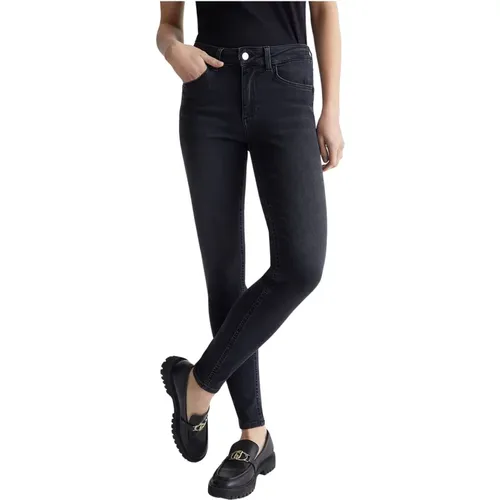 Skinny Bottom Up Jeans with Strass , female, Sizes: W31, W29 - Liu Jo - Modalova