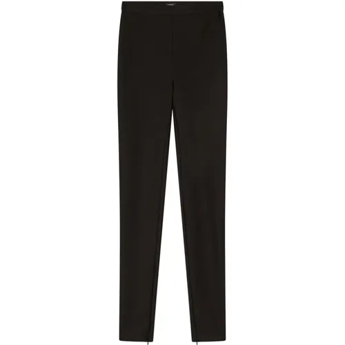 Schwarze Straight Leg Hose , Damen, Größe: XS - pinko - Modalova