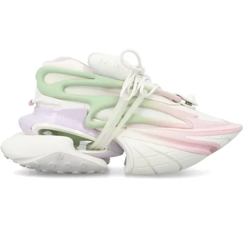 Pastel Unicorn Low-Top Sneakers , female, Sizes: 4 UK, 5 UK, 6 UK - Balmain - Modalova
