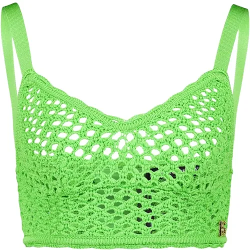 Crochet-Knit Bralette Top , female, Sizes: 2XS - Dolce & Gabbana - Modalova