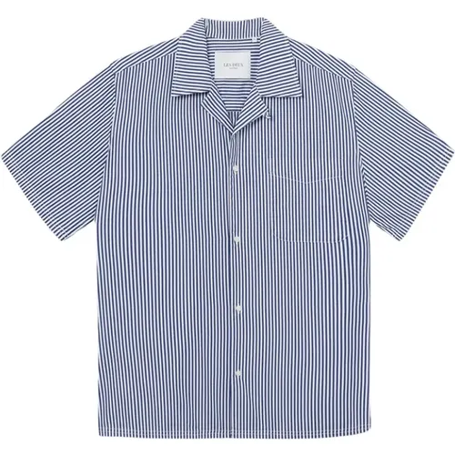 Lawson 2.0 Poplin Stripes White/Blue Shirt , male, Sizes: S, L, XL - Les Deux - Modalova
