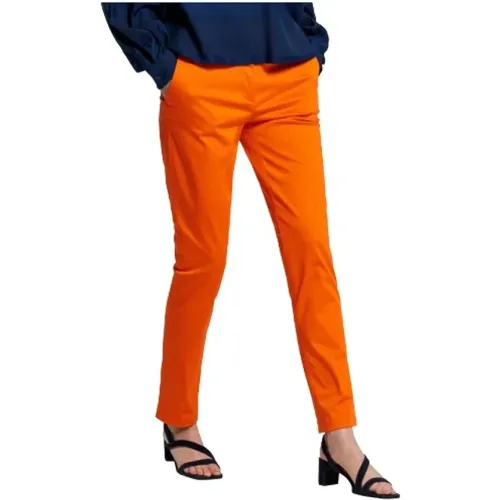 Satin Chino Hose , Damen, Größe: S - Gant - Modalova