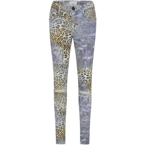 Leopardenmuster High Waist Skinny Jeans - One Teaspoon - Modalova