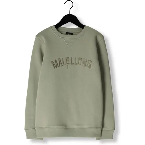 Grüner Paint Sweater für Jungen,Beiger Paint Sweater für Jungen - Malelions - Modalova