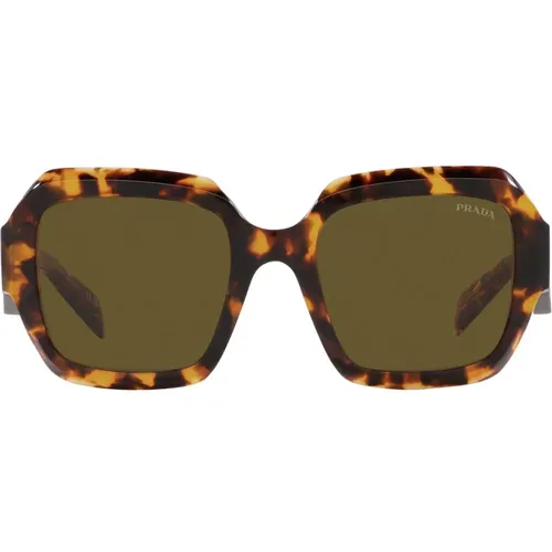 Pillow Shape Sunglasses in Honey Tortoise , unisex, Sizes: 53 MM - Prada - Modalova