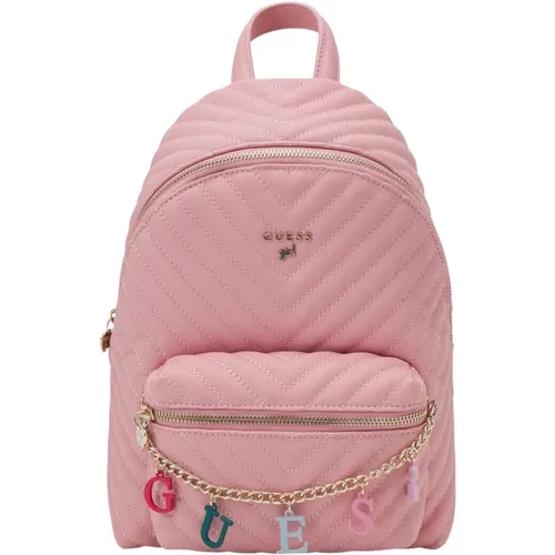 Girl Backpack with Logo Chain , female, Sizes: ONE SIZE - Guess - Modalova