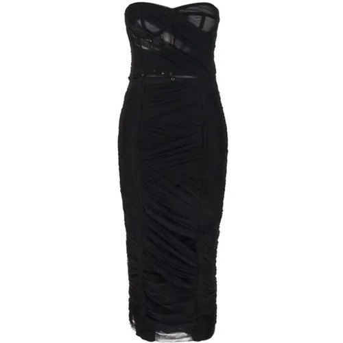 Silk Sleeveless Dress , female, Sizes: XS - Dolce & Gabbana - Modalova