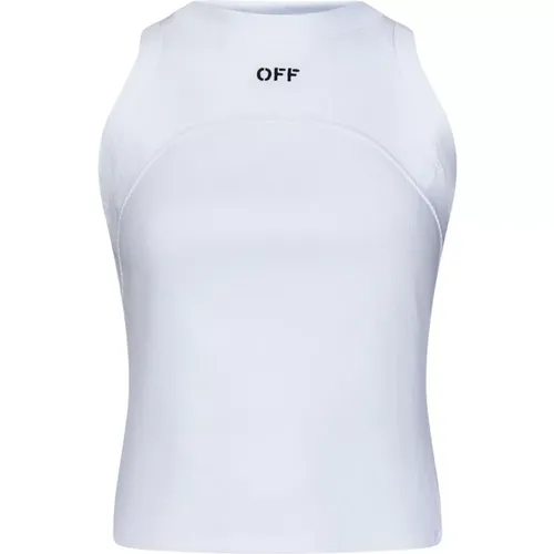 Off , Ärmelloses Top , Damen, Größe: S - Off White - Modalova