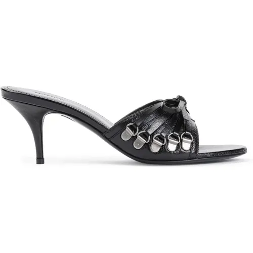 Schwarze Ledersandalen für Frauen - Balenciaga - Modalova