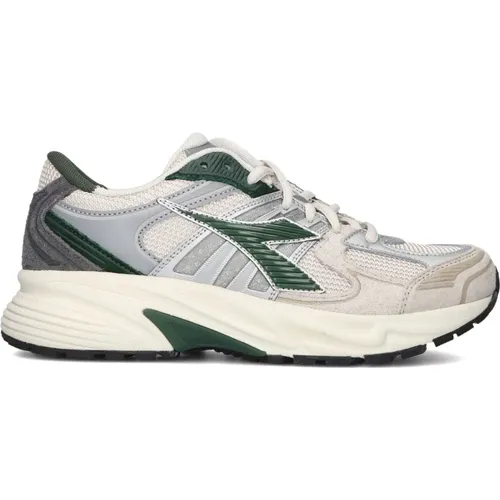 Hellgraue Mesh Runner Sneakers , Damen, Größe: 40 EU - Diadora - Modalova