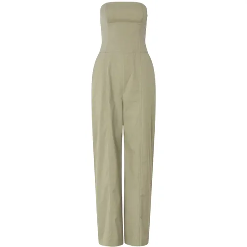 Slim-fit Jumpsuit mit Ausgestellten Beinen , Damen, Größe: M - Samsøe Samsøe - Modalova