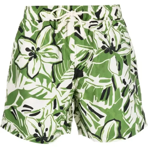 Macro Hibiscus Swim Shorts , male, Sizes: S, L, M - Palm Angels - Modalova