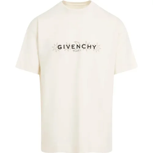 Ivory Short Sleeves T-Shirt , Herren, Größe: L - Givenchy - Modalova