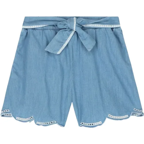 Klares Blaues Wellen Kinder Denim Shorts - Chloé - Modalova