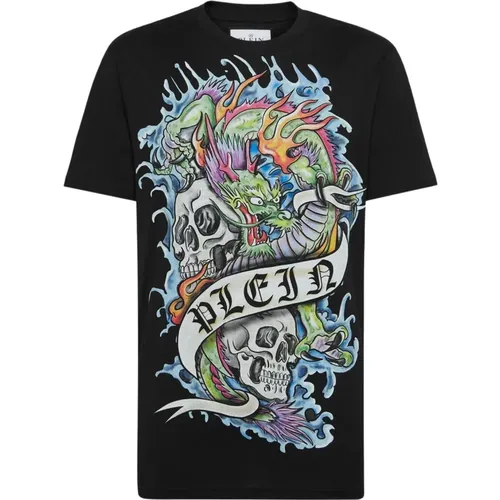 Stylisches T-Shirt mit einzigartigem Design , Herren, Größe: L - Philipp Plein - Modalova