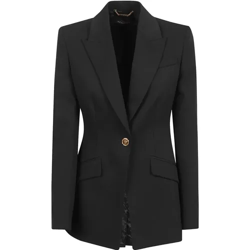 Schwarze Jacken,Blazers Versace - Versace - Modalova