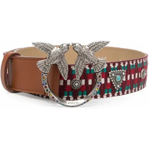 Love Berry Ribbon Belt , female, Sizes: M - pinko - Modalova