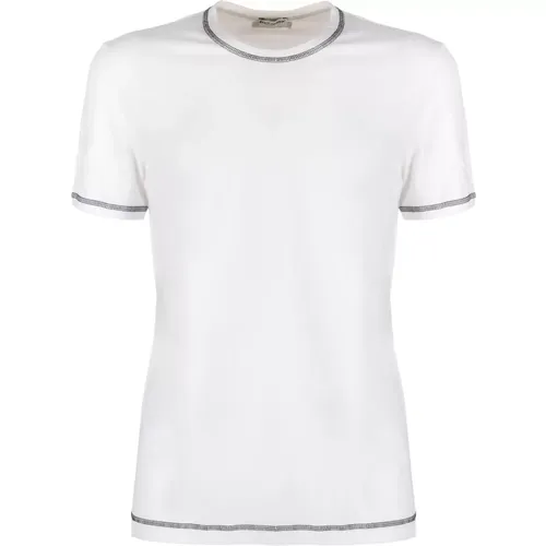 Contrast Stitch T-Shirt , male, Sizes: L, M - Dolce & Gabbana - Modalova