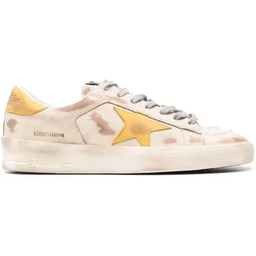 Stern und gelber Absatz Sneakers , Herren, Größe: 45 EU - Golden Goose - Modalova