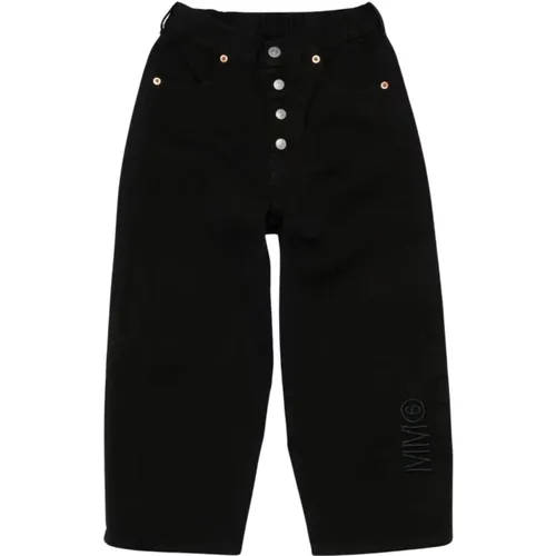 Schwarze Kinder Straight Cut Jeans - Maison Margiela - Modalova