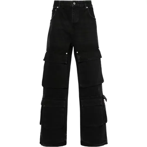 Wide Jeans Distressed Ripped , male, Sizes: W30, W33, W31, W32 - Represent - Modalova