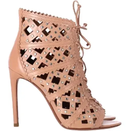 Pre-owned Leather heels , female, Sizes: 4 1/2 UK - Alaïa Pre-owned - Modalova