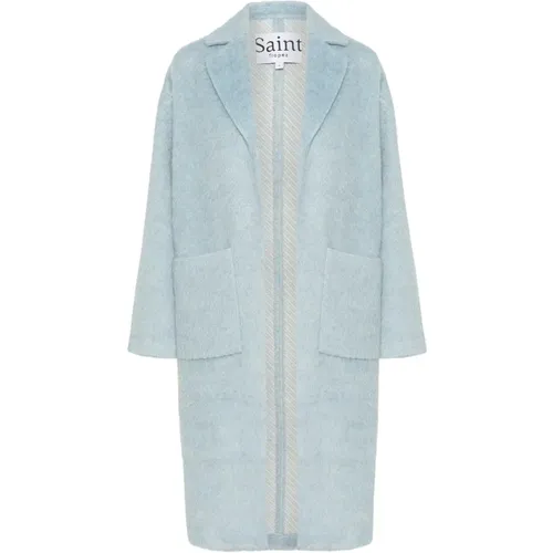 Blau Melange Windward Mantel Jacke , Damen, Größe: 2XL - Saint Tropez - Modalova