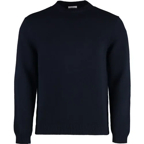 Gerippter Crew-Neck Wollpullover - Malo - Modalova