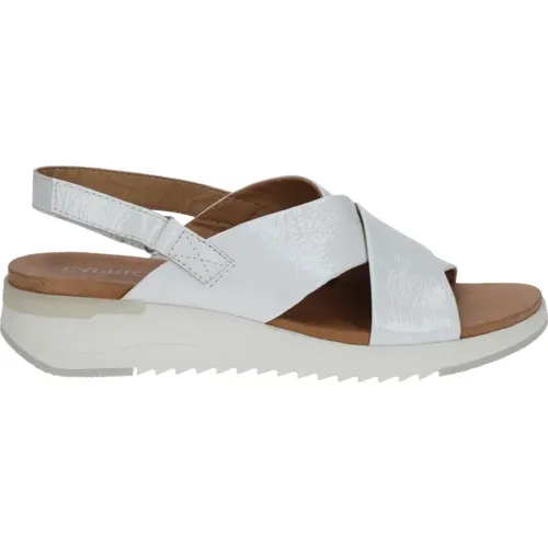 Leather Flat Sandals , female, Sizes: 3 UK - Caprice - Modalova