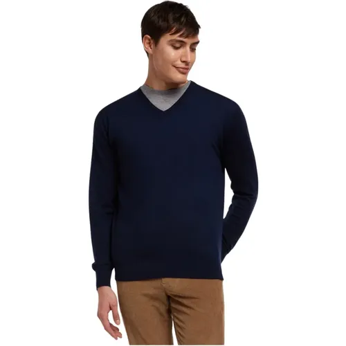 Merino Wool V-Neck Sweater , Herren, Größe: S - Brooks Brothers - Modalova
