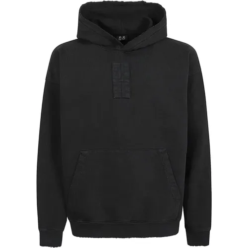 Schwarzer Baumwollhoodie Stilvoller Komfort , Herren, Größe: XL - 44 Label Group - Modalova