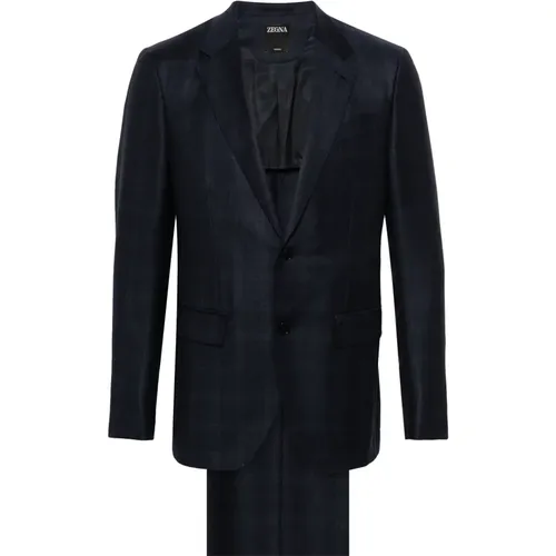 Luxury Wool Suit with 2 Buttons , male, Sizes: XL, 3XL, L, M - Ermenegildo Zegna - Modalova