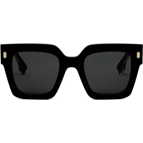 Square Sunglasses with Bold Logo , female, Sizes: 50 MM - Fendi - Modalova