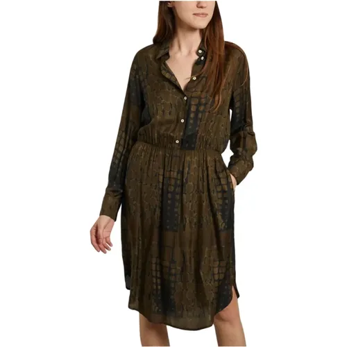 Ricarda printed shirt dress , female, Sizes: S, M - Diega - Modalova