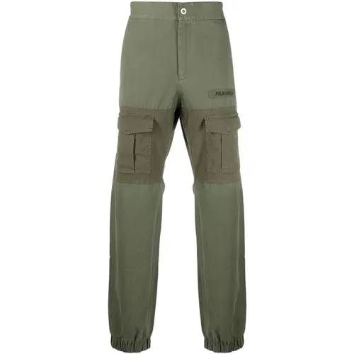 Italian Cotton Trousers for Men , male, Sizes: XS - Palm Angels - Modalova