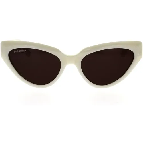 Cat-Eye Sonnenbrille mit strukturierter Oberfläche , Damen, Größe: 56 MM - Balenciaga - Modalova