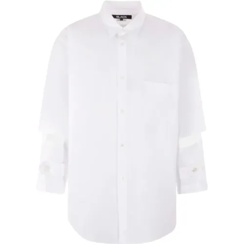 Cotton Shirt with Cut-Out Sleeves , male, Sizes: S, XS, L, XL - Comme des Garçons - Modalova