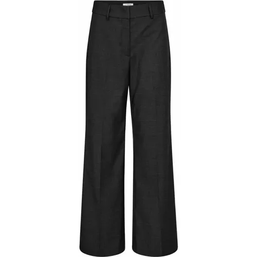 Elegant Wide Leg Pants 94-Anthracite , female, Sizes: XS, L - Co'Couture - Modalova