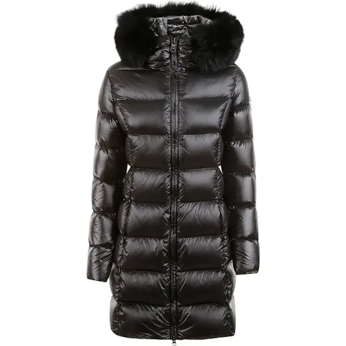 Long Padded Coat with Fur Hood , female, Sizes: L, 2XS, XS, XL - Colmar - Modalova