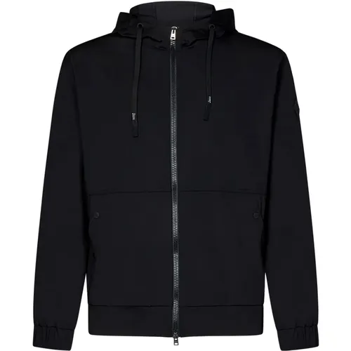 Zip-Fastened Hooded Sweatshirt , male, Sizes: S, L, M, XL - Herno - Modalova