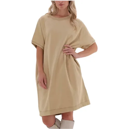 Oversized Ecru Kleid , Damen, Größe: XS - 10Days - Modalova