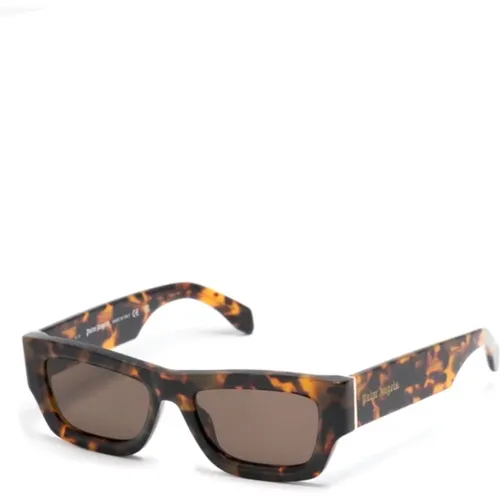 Peri048 6064 Sonnenbrille,Weiße Sonnenbrille mit Original-Etui,Klassische Schwarze Sonnenbrille - Palm Angels - Modalova