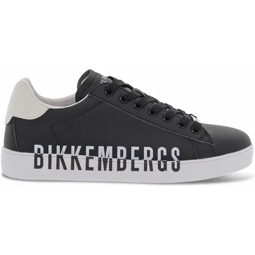 Schwarze und weiße Sneakers aus Mikrofaser , Herren, Größe: 44 EU - Bikkembergs - Modalova