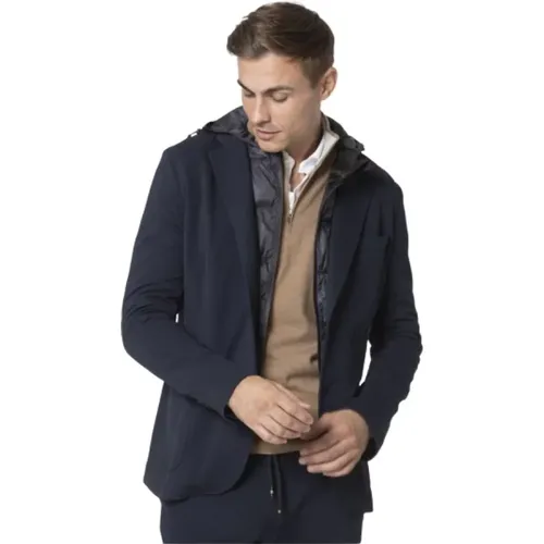 Marineblaue Reisejacke mit abnehmbarer Kapuze , Herren, Größe: 2XL - Mason's - Modalova