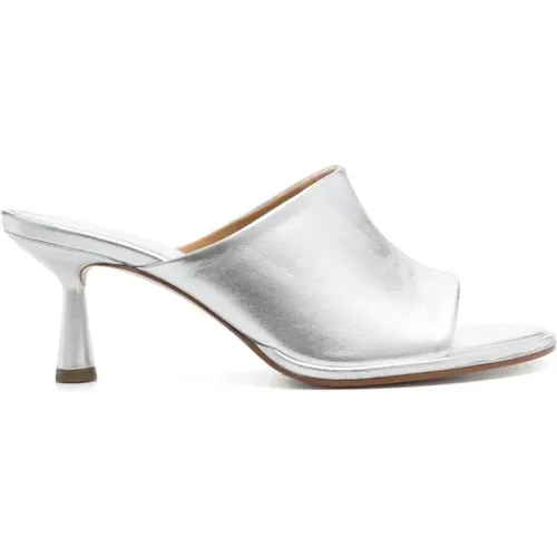 Silver Heeled Sandals , female, Sizes: 5 UK, 4 1/2 UK, 5 1/2 UK, 3 UK, 7 UK, 4 UK - aeyde - Modalova