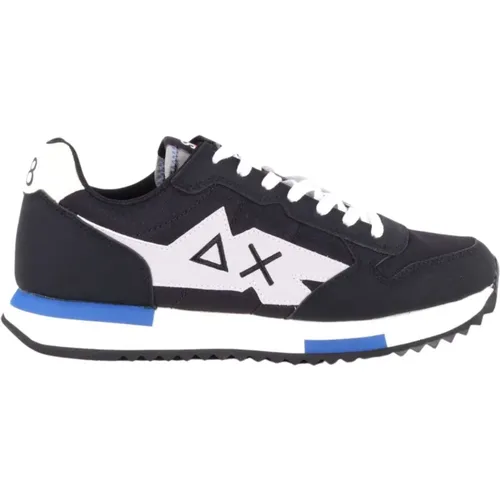 Flat Sneakers with Embroidered Logo , male, Sizes: 12 UK - Sun68 - Modalova