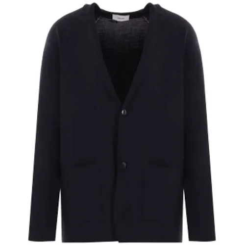 Knit Jacket with Thin Lapels and Button Closure , male, Sizes: M, L, S, XL - Lardini - Modalova